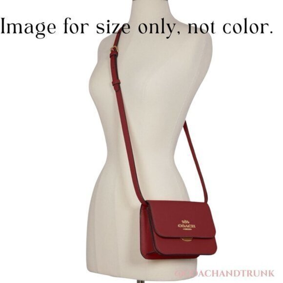 AUTHENTIC COACH Leather Mini Brynn Crossbody Taffy Pink Gold Accents - Picture 6 of 6